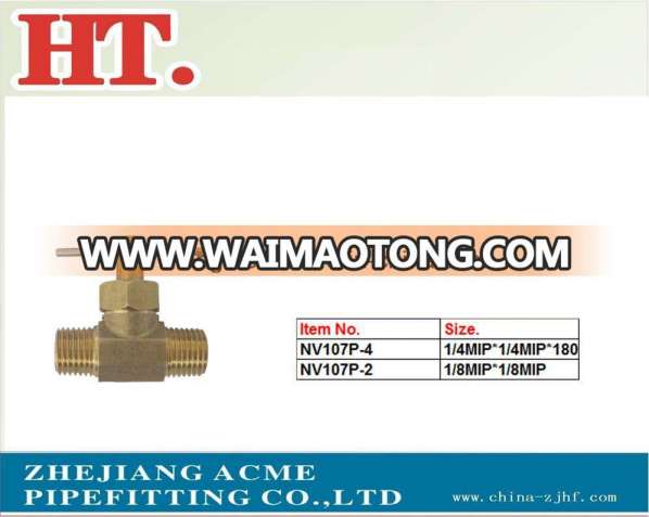 Forged T Tpye Male Brass Needle Water Valve