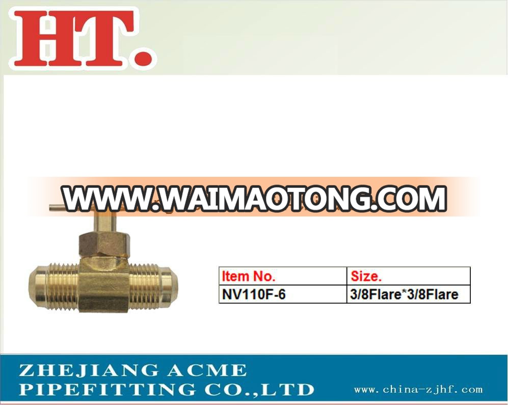 Forged T Tpye Flare Brass Needle Water Valve