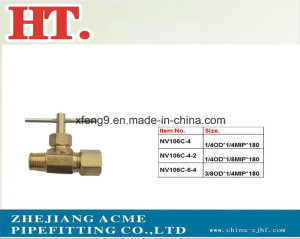 Forged T Tpye Brass Needle Water Valve or with Nut