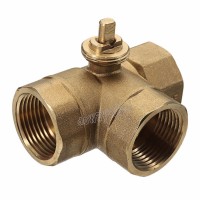 Motorized Electric Full Port Brass 3 Way Ball Valve